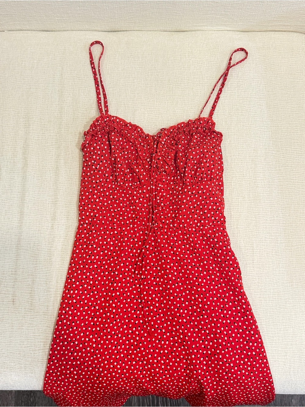 Princess Polly Red Floral Tie-Front Mini Dress